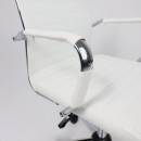 Кресло поворотное ELEGANCE, LIGHT, экокожа, белый